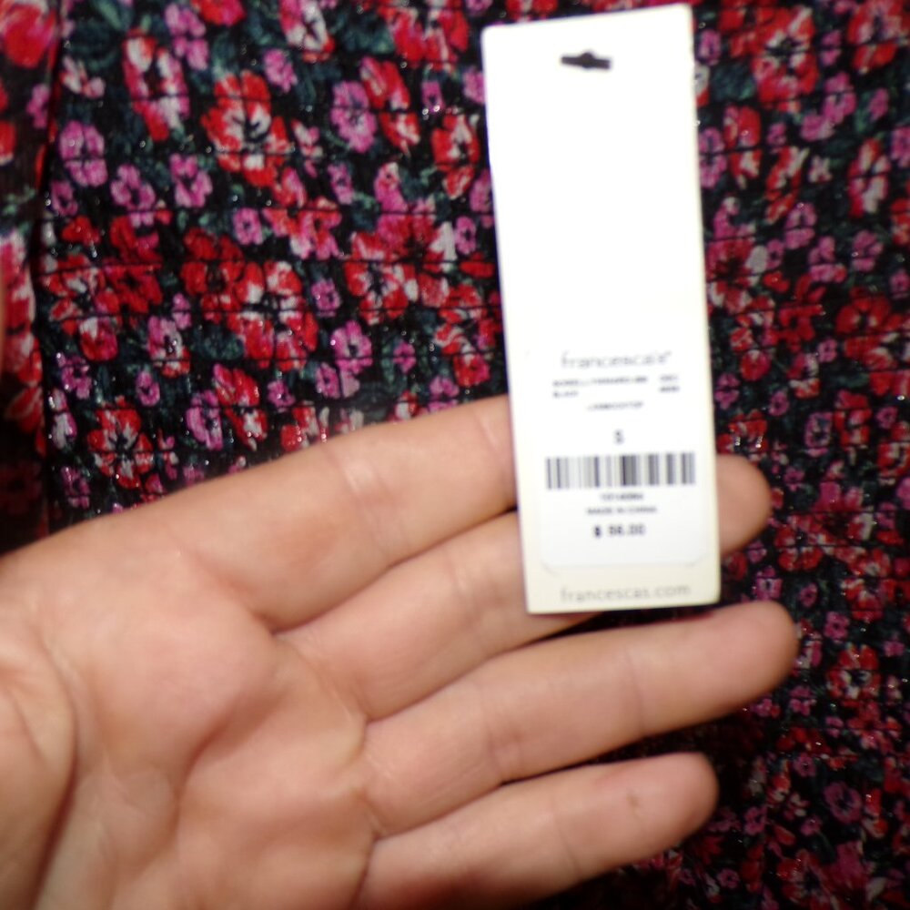 NWT SIZE Small Floral Dress - Pink and Black