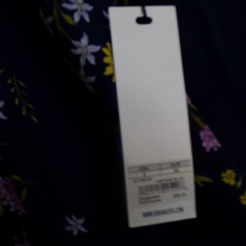 Floral Navy Dress with Ruffle Hem