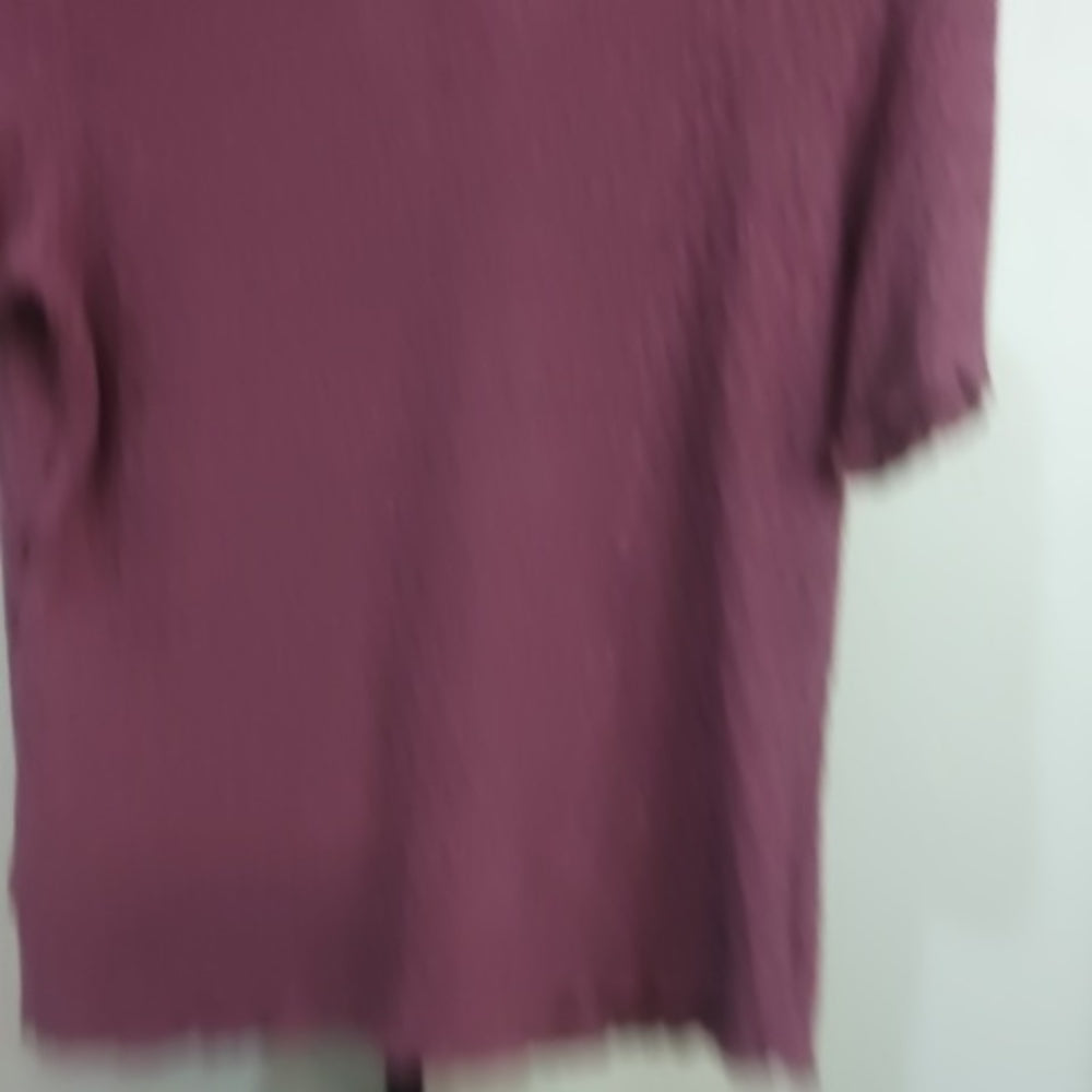 NWT SIZE Small Status Anxiety Red Ribbed Button Down Shirt