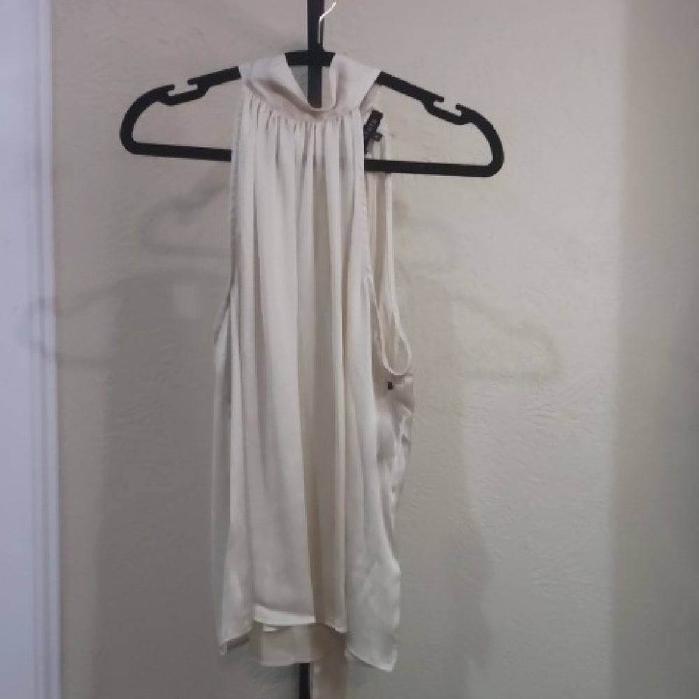 Elegant Cream Sleeveless Blouse