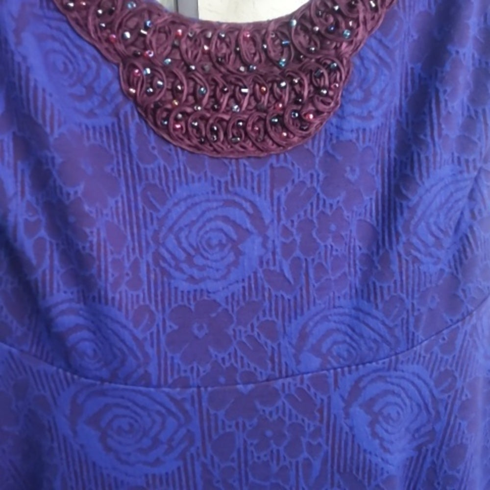 NWOT SIZE M We The Free Purple Fit and Flare Mini Dress