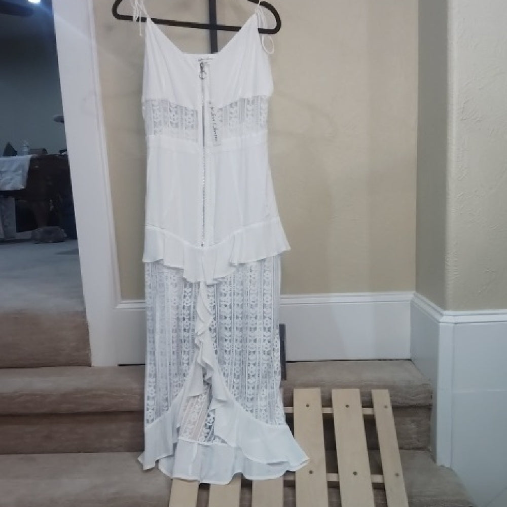 For Love And Lemons White Bustier Tiered Dress
