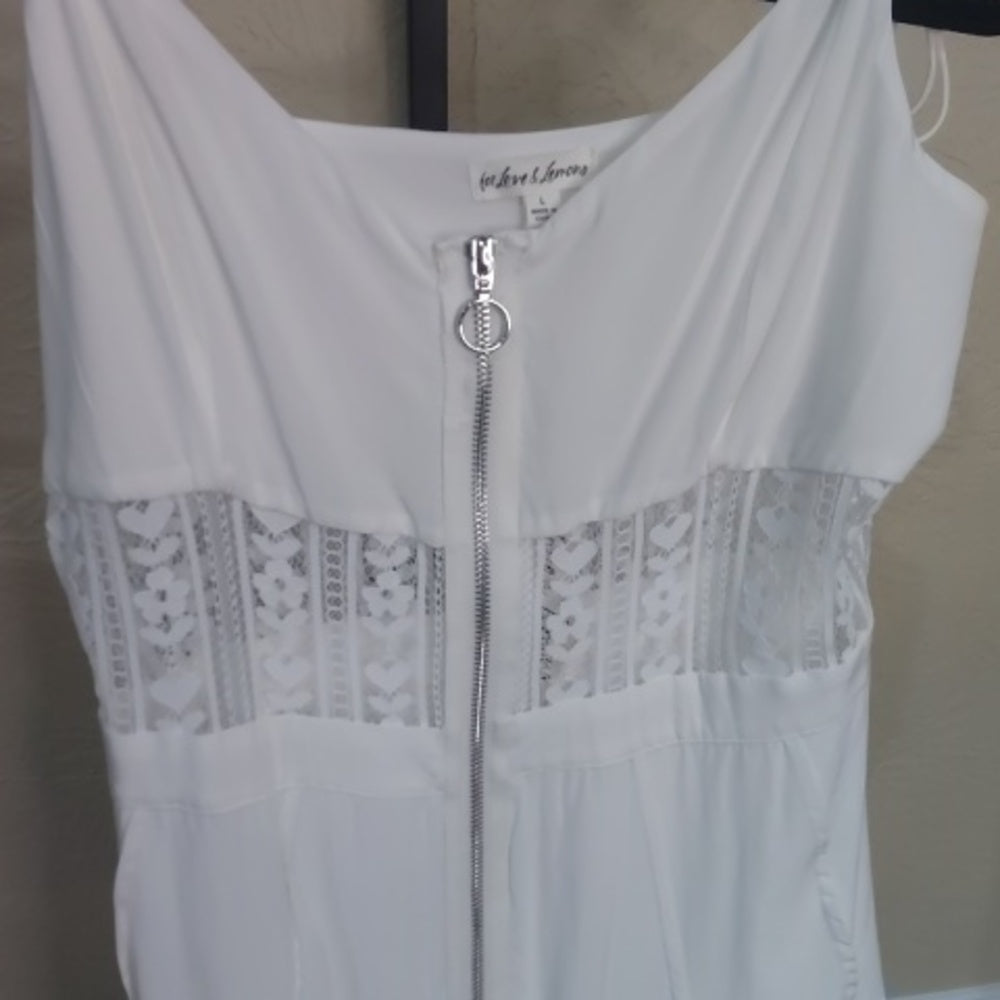 For Love And Lemons White Bustier Tiered Dress