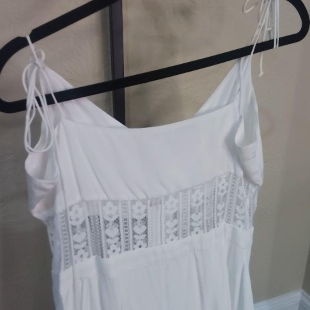 For Love And Lemons White Bustier Tiered Dress