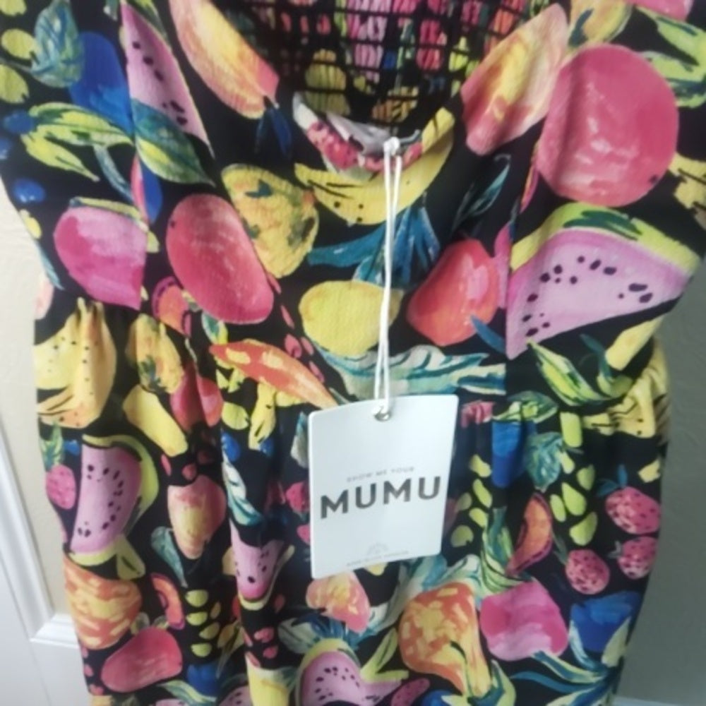 NWT Show Me Your MuMu Fling mini dress in fruity tango
