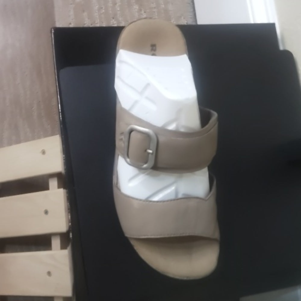 Romika Tan Sandals with Adjustable Straps and Contoured Footbed