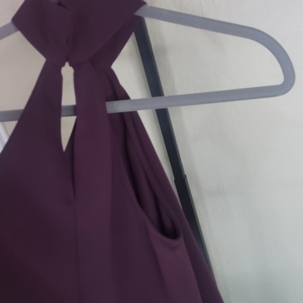 NWOT SIZE XS Amanda Uprichard Purple Halter Top Cocktail Backless