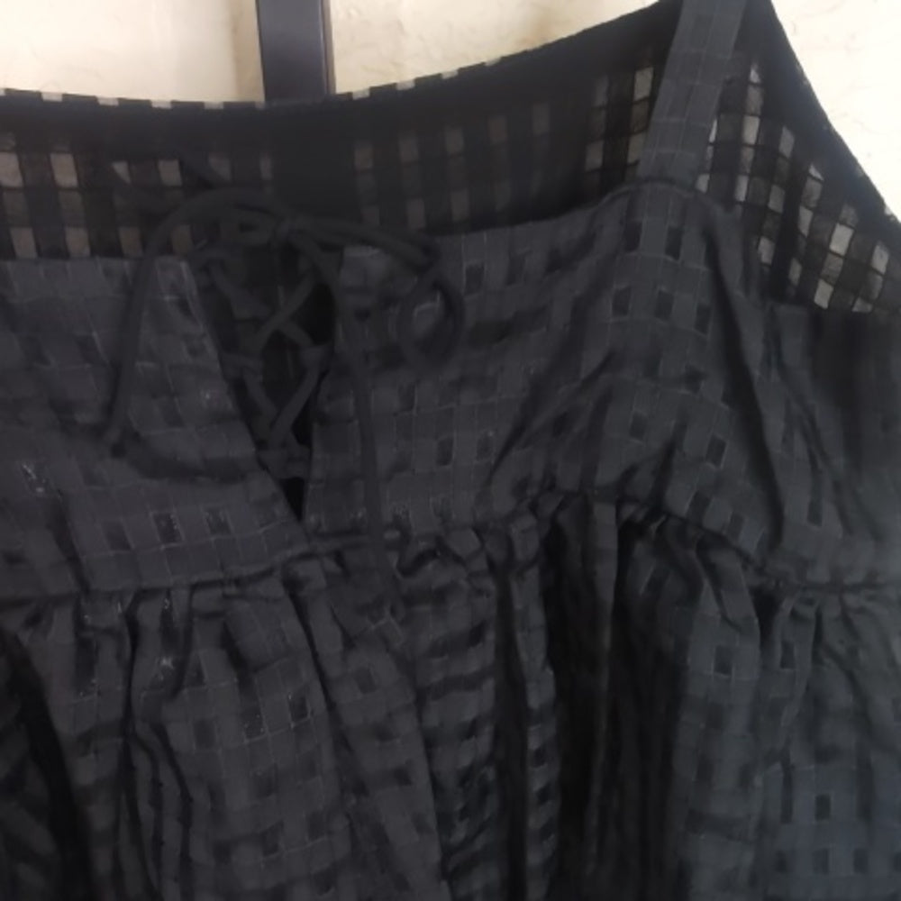 Elegant Black Sheer Strappy Top
