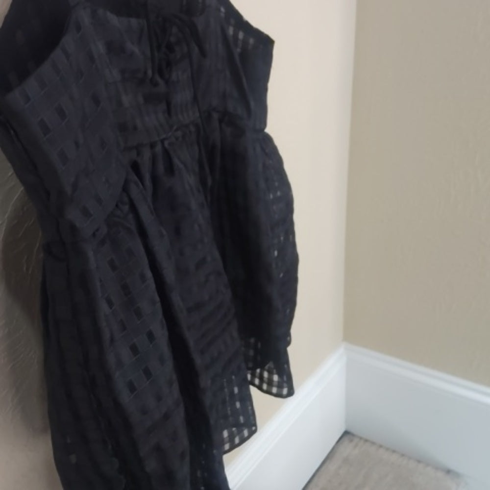 SIZE XS Zara Elegant Black Sheer Strappy Top