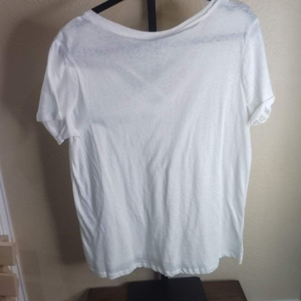 NWT SIZE S Hayden Cream Relaxed Short Sleeve Tee