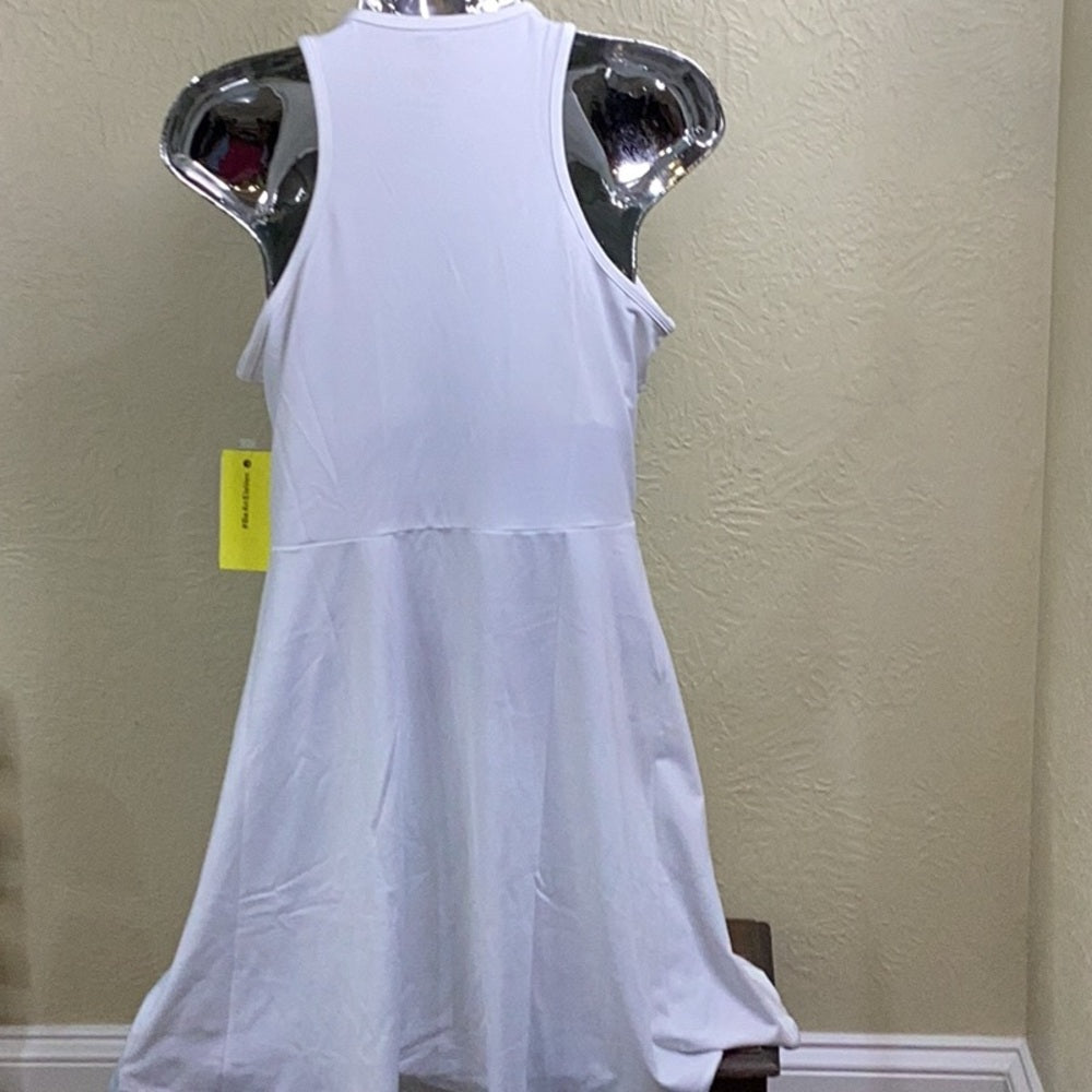 NWT SIZE LARGE EleVen by Venus Williams White and Blue Athletic Sheath Dress
