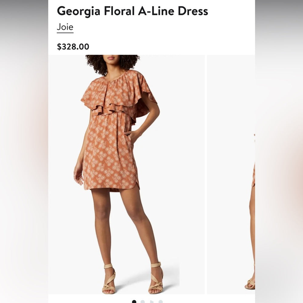 NWT Joie Brown Floral Women's Dress