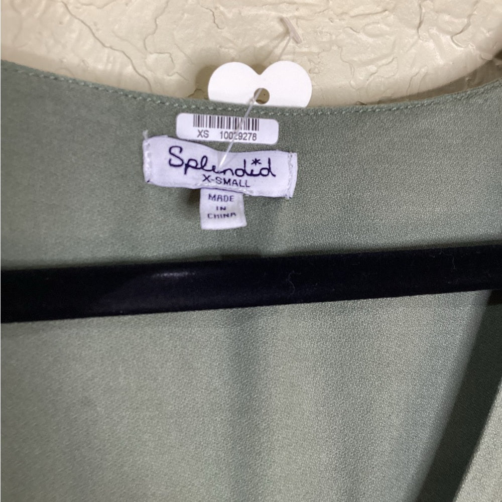 Size XS Splendid Olive Green Button-Down Dress