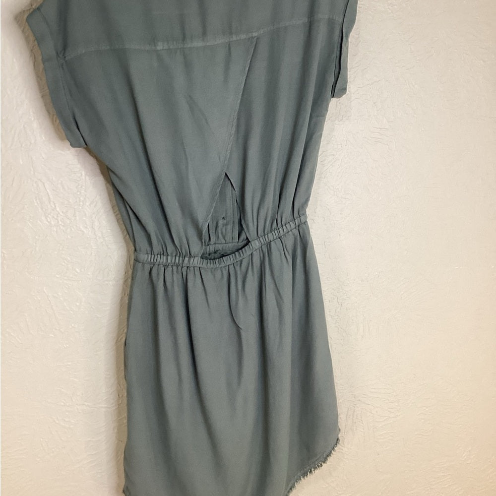 Size XS Splendid Olive Green Button-Down Dress