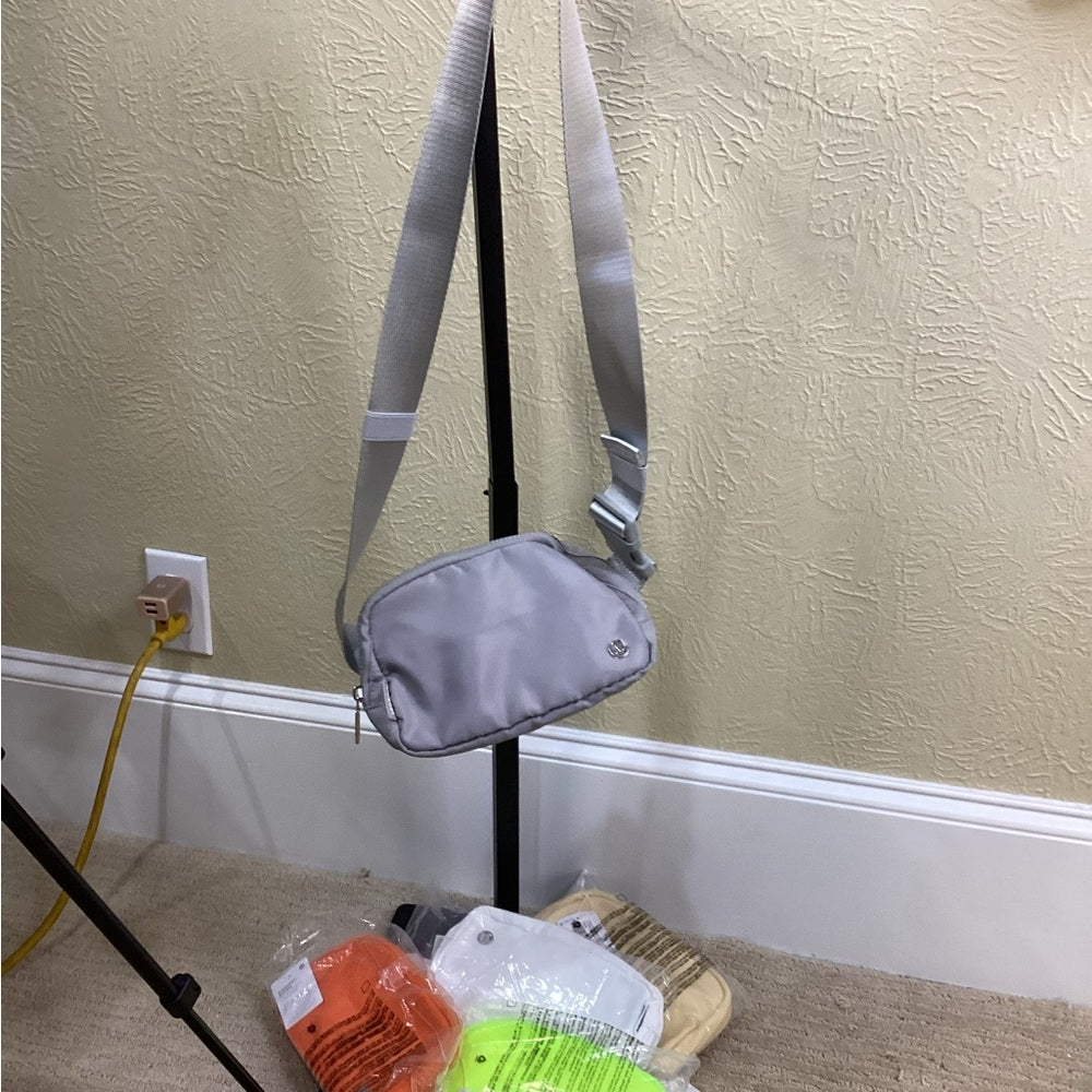 NWT SIZE OS Lululemon Athletica Gray Mini Bag with Adjustable Strap