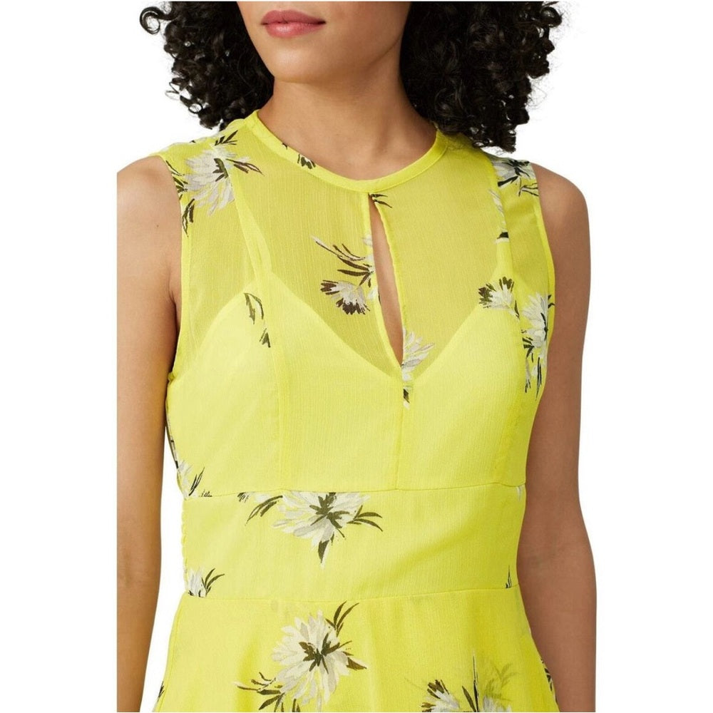Size 14 Yellow Tiered Ruffled Maxi Sundress