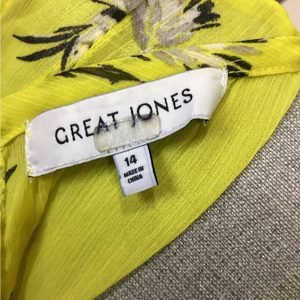 Size 14 Yellow Tiered Ruffled Maxi Sundress