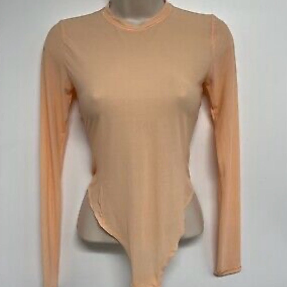 NWT SIZE MEDIUM Lululemon Athletica Orange Asymmetrical Bodysuit