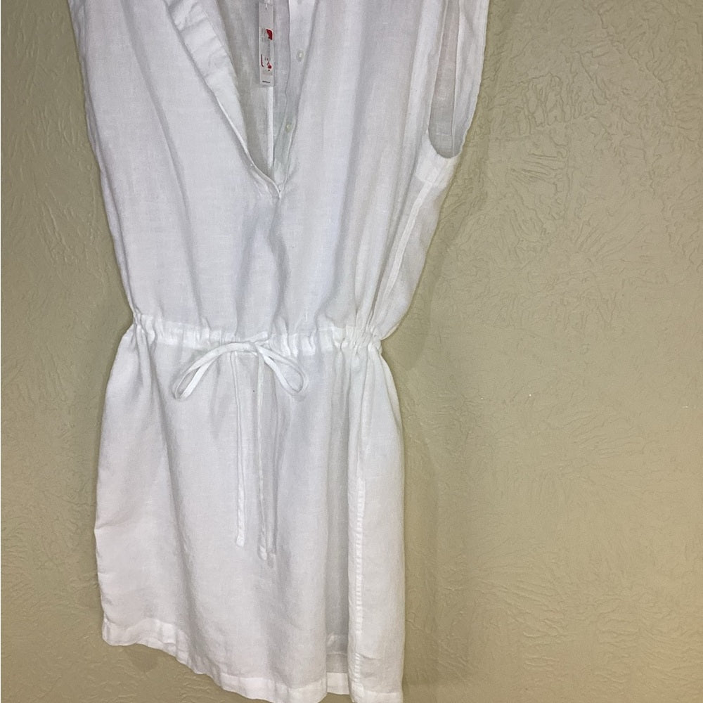 NWT SIZE 4 James Perse White Linen dress