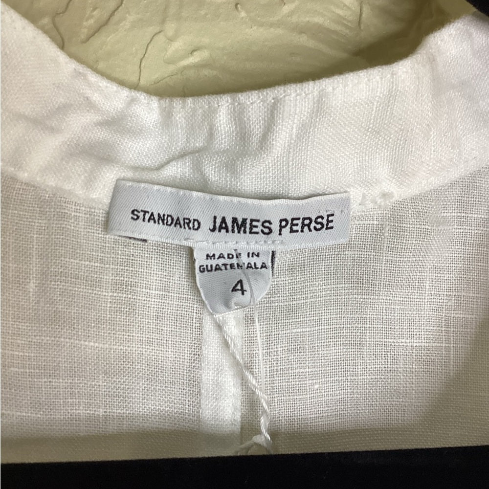 NWT SIZE 4 James Perse White Linen dress