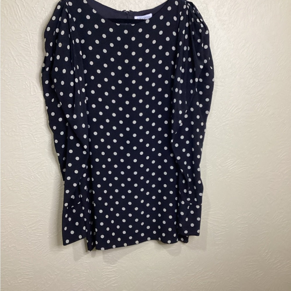 Size Large Nina Ricci Black and White Ruffled Tiered Dress