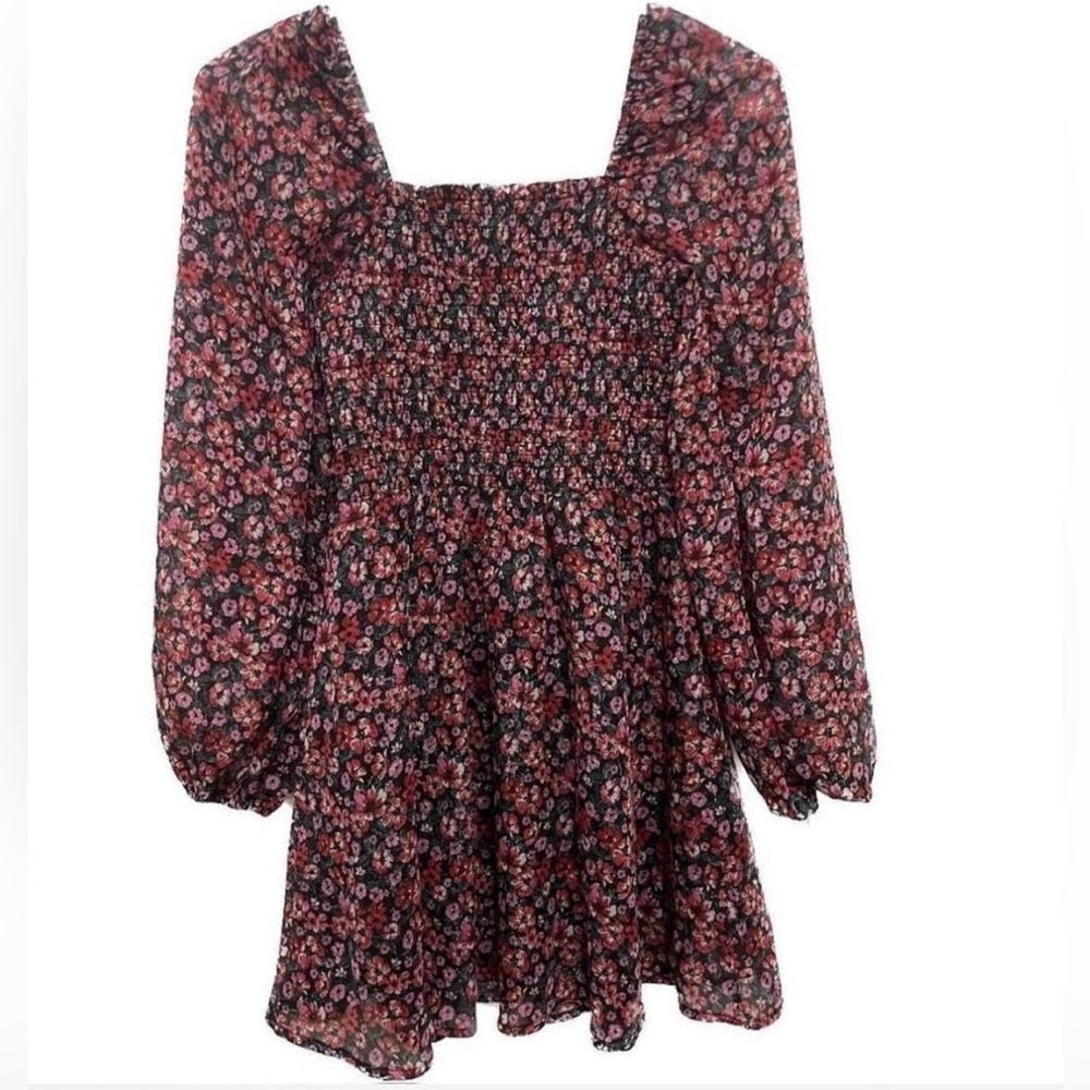 NWT SIZE Small Floral Dress - Pink and Black