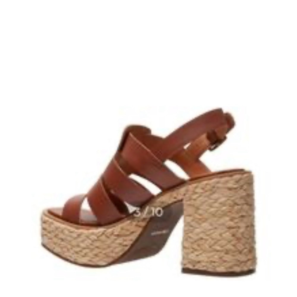 NEW SIZE 7 Chunky Brown Platform Sandals with Slingback