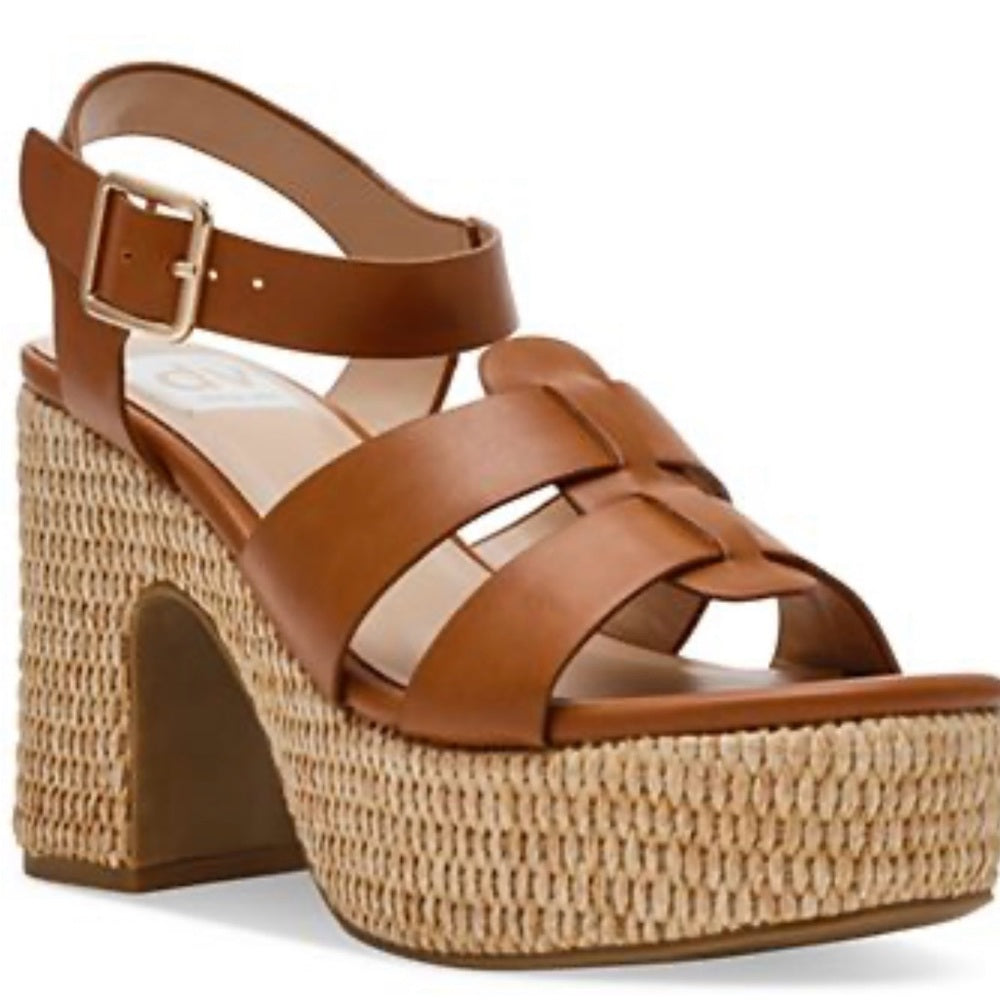 NEW SIZE 7 Chunky Brown Platform Sandals with Slingback
