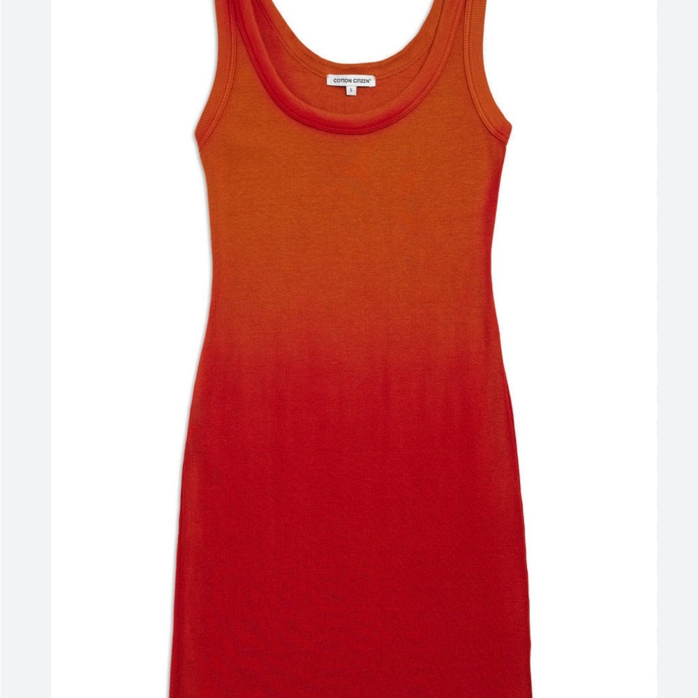 NWT SIZE S Cotton Citizen Orange Ribbed dress