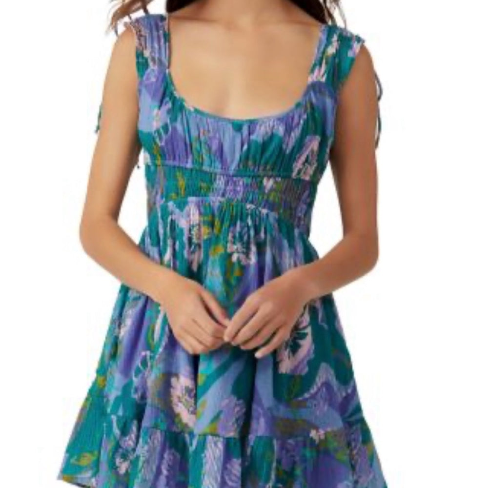NWOT SIZE M Free People Blue and Purple Mini Dress