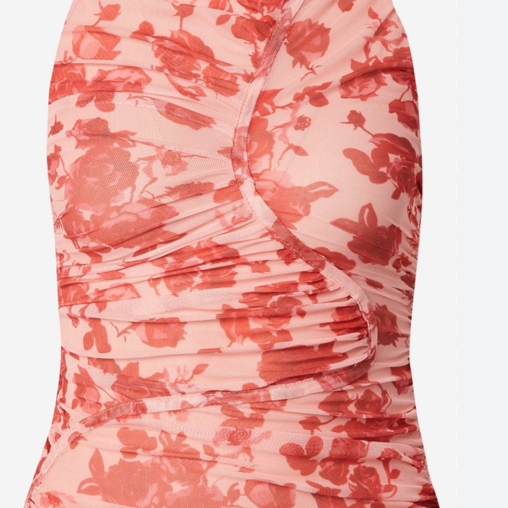 NWT SIZE 6/8 Bardot Fitted Red and Orange Tank Top
