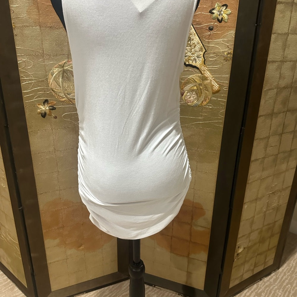 NWT SIZE S Halogen White Fitted Tank Top