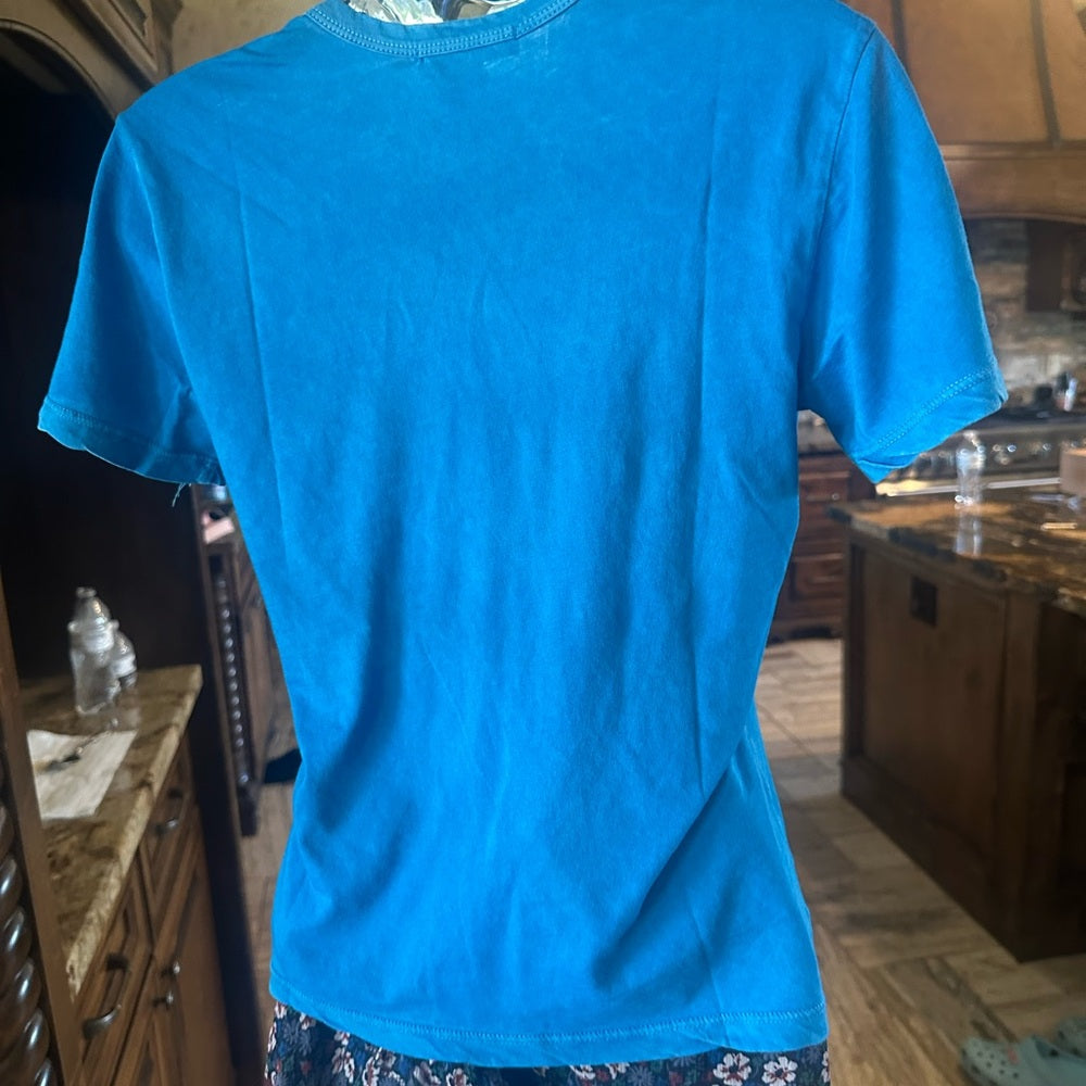NWT SIZE XS Cotton Citizen Blue Fitted Short Sleeve T-Shirt