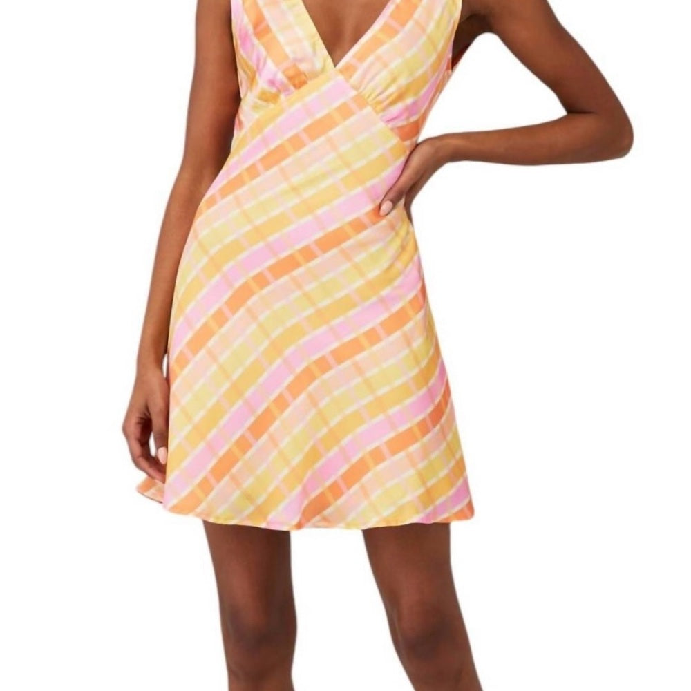 NWT size 8 PepperMayo Pink and Yellow Mini Dress