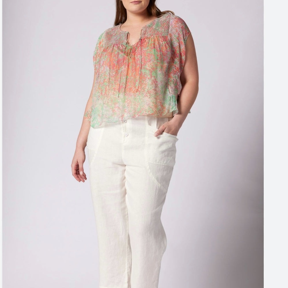 NWT SIZE XS Joie Cream Crop Top Elegant Design
