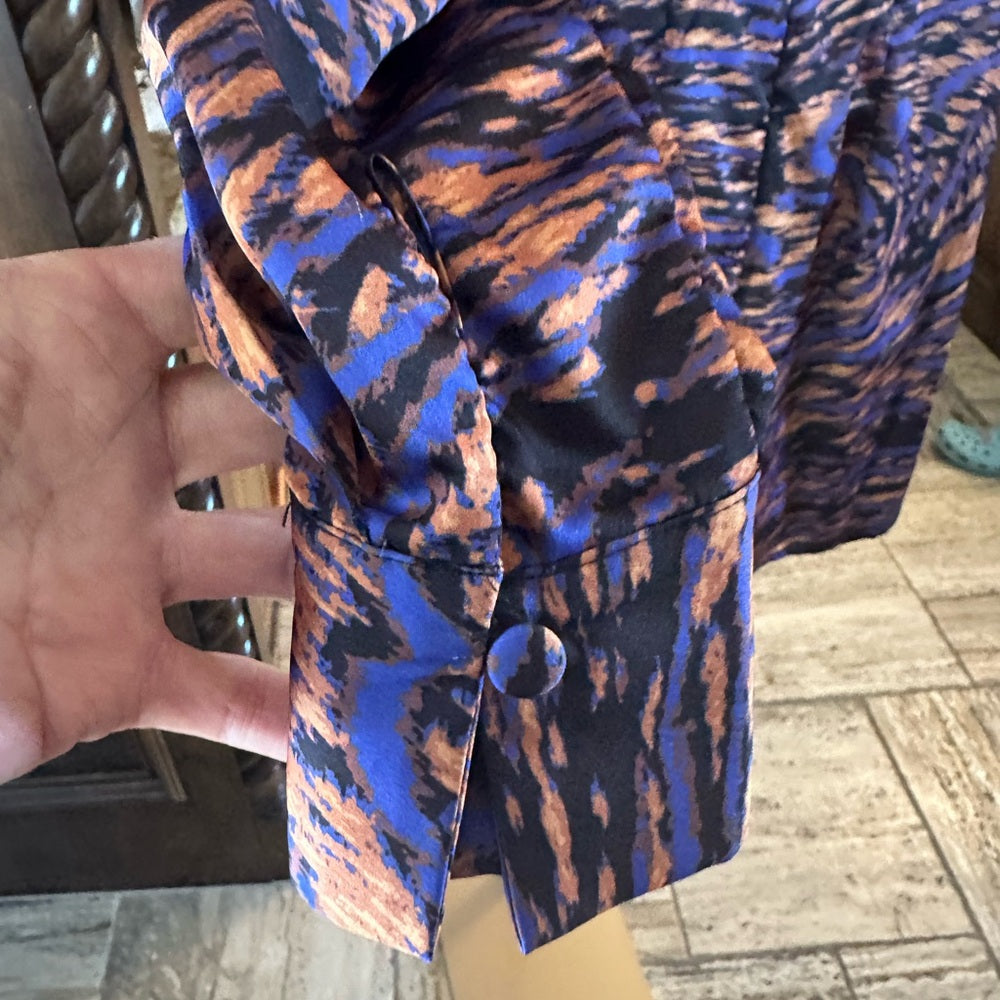 SIZE SMALL a.n.a Purple and Blue Plunge Neck Bodycon Dress