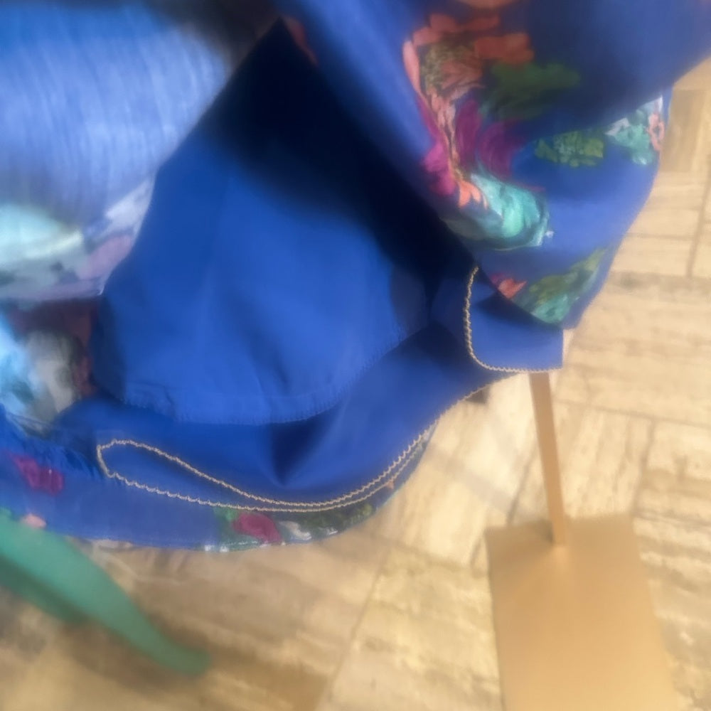 NWOT SIZE 10 Maeve Blue Green Pleated Skater Skirt