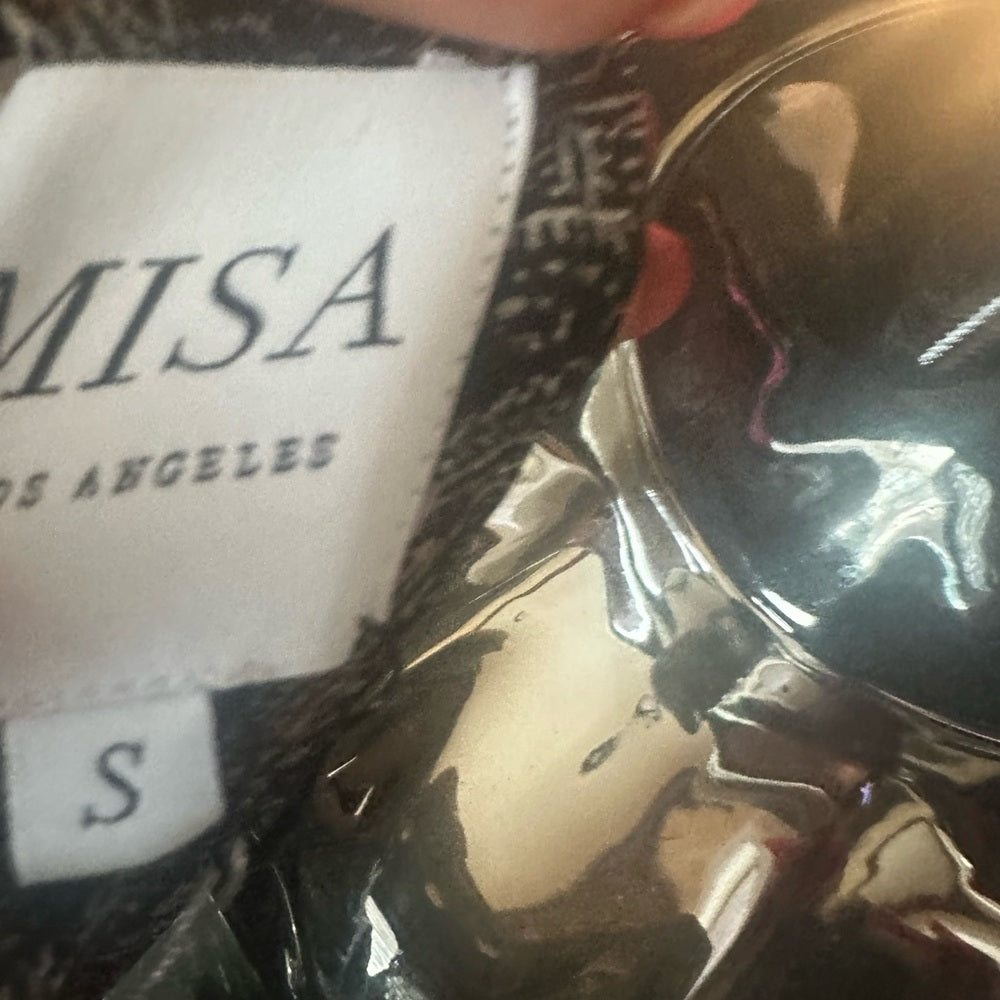 NWT SIZE S Misa Los Angeles Gray High-Low Halter Sundress