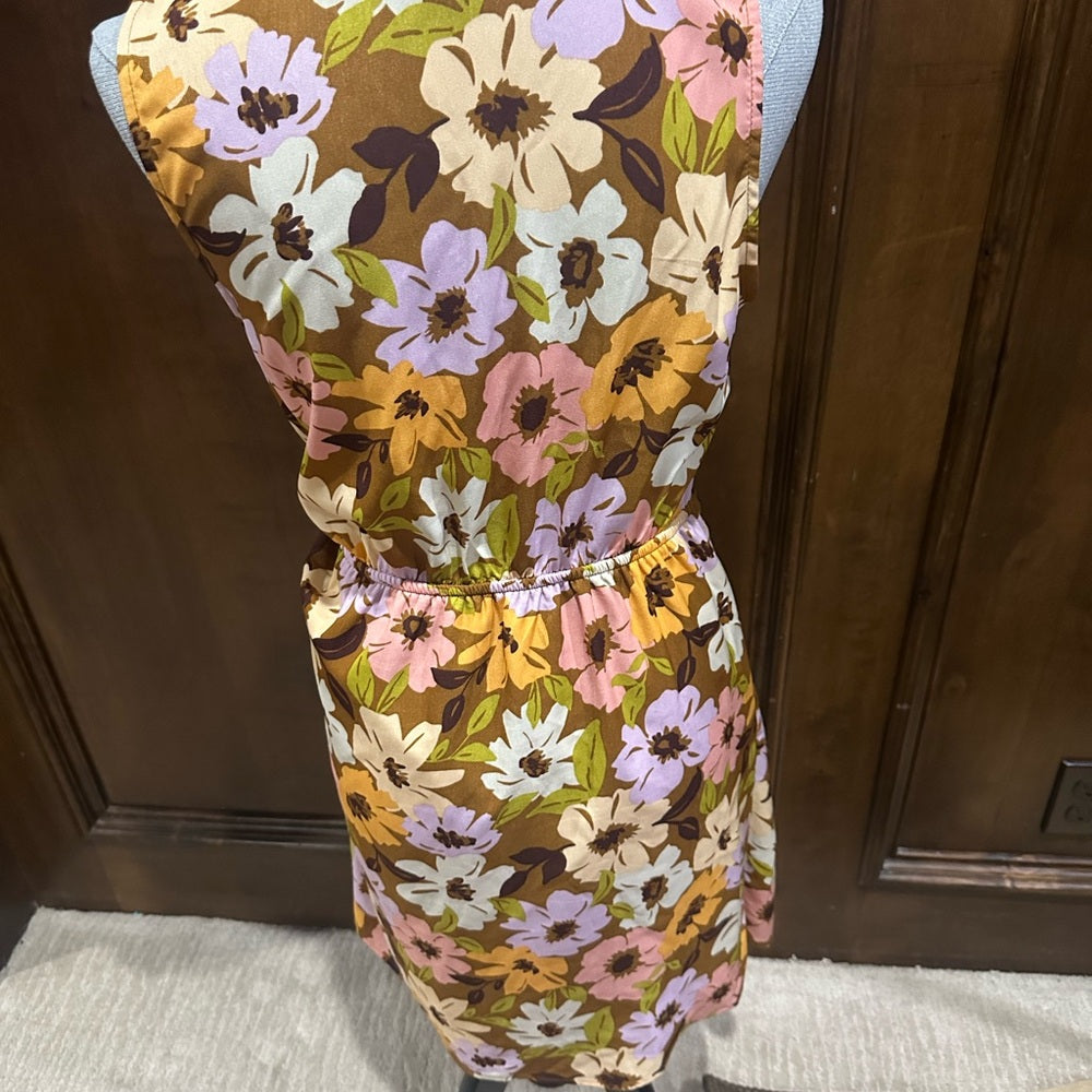 NWOT SIZE L Gilli Pink and Orange V-Neck Wrap Sundress