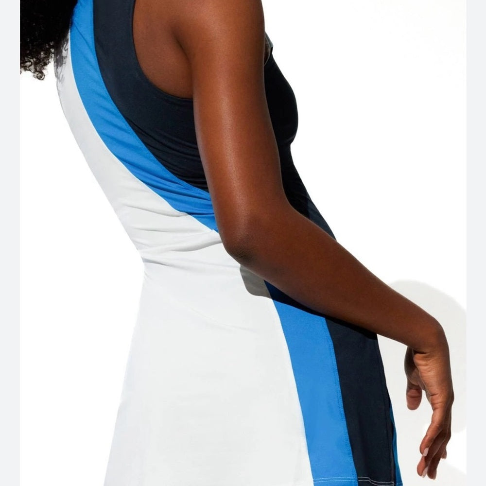 NWT SIZE M EleVen by Venus Williams Blue and White Swim Coverup