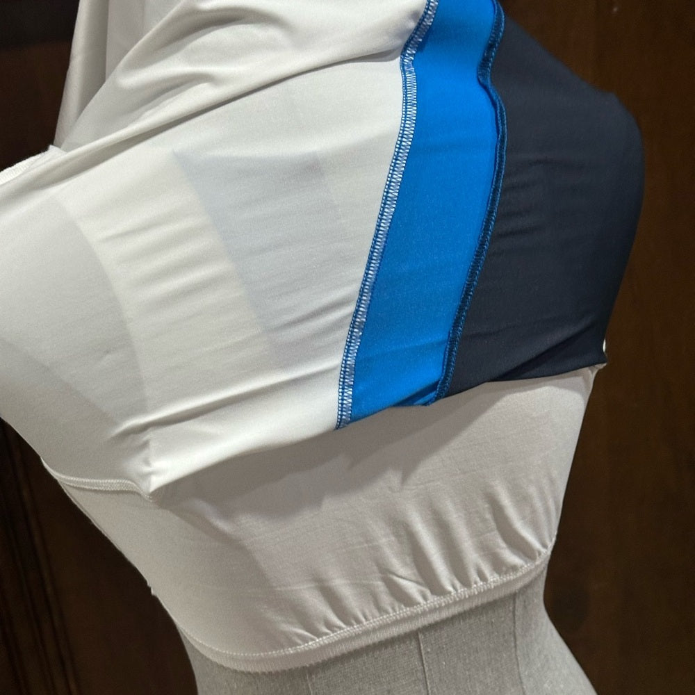 NWT SIZE M EleVen by Venus Williams Blue and White Swim Coverup