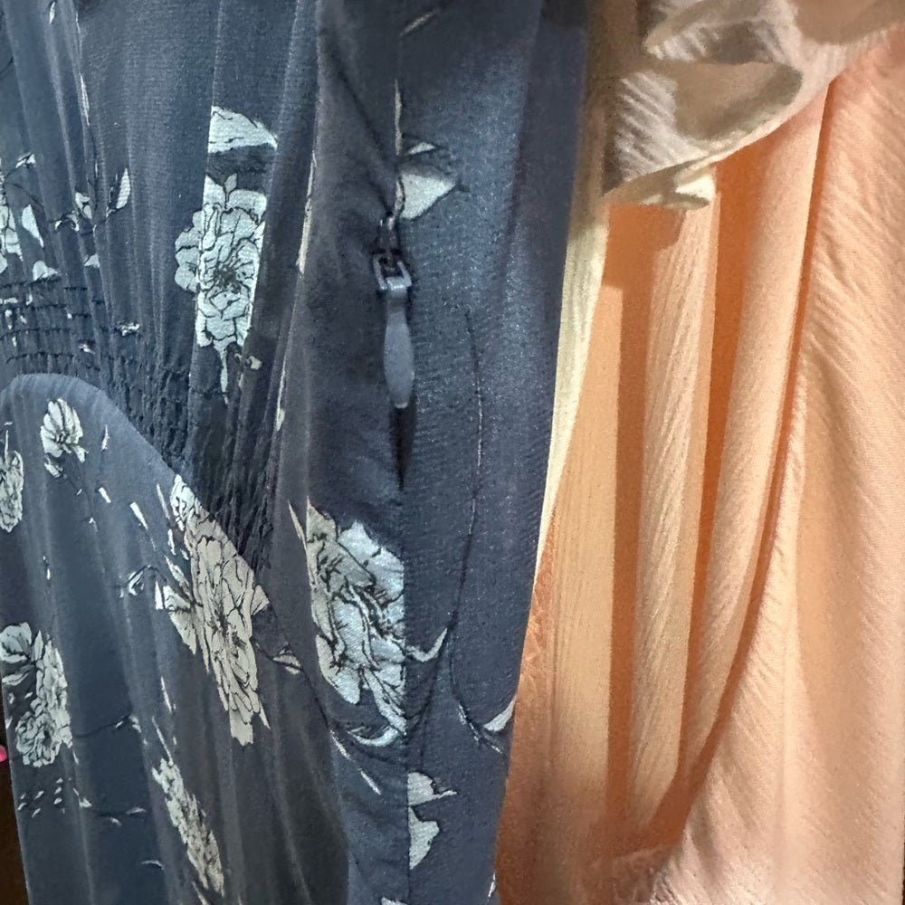SIZE 4 Club Monaco Asymmetrical Blue and White Sundress