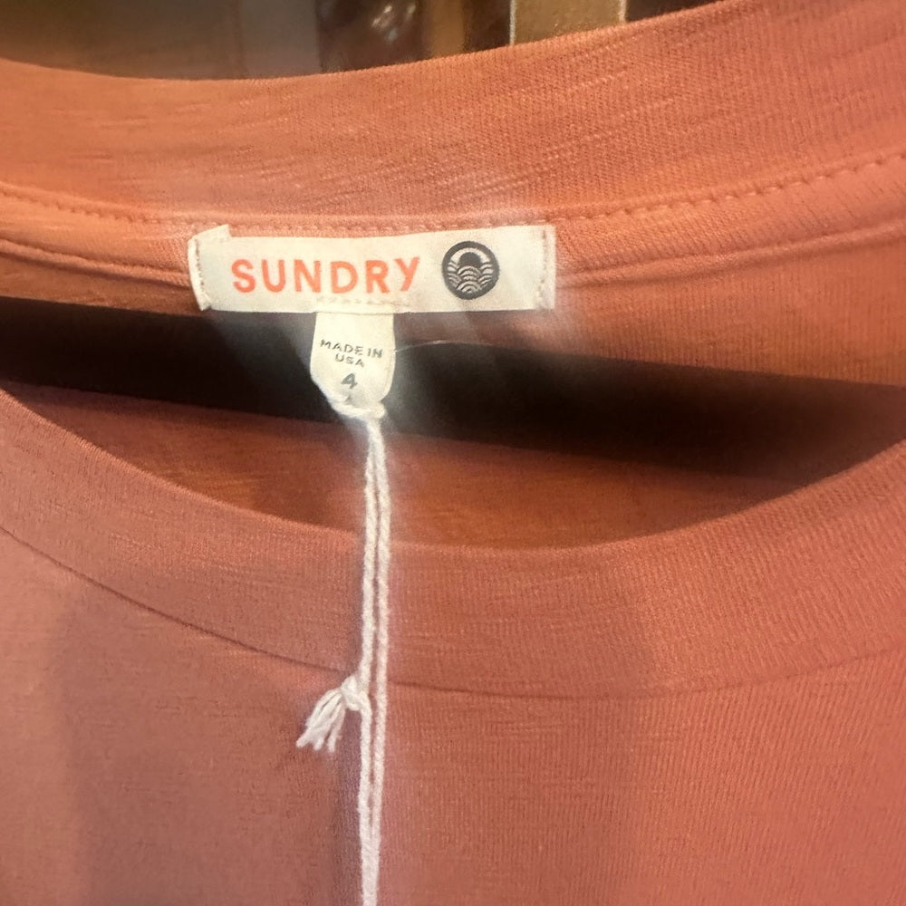 NWT SIZE XL Sundry Pink Ruched Tie Front Mini Dress