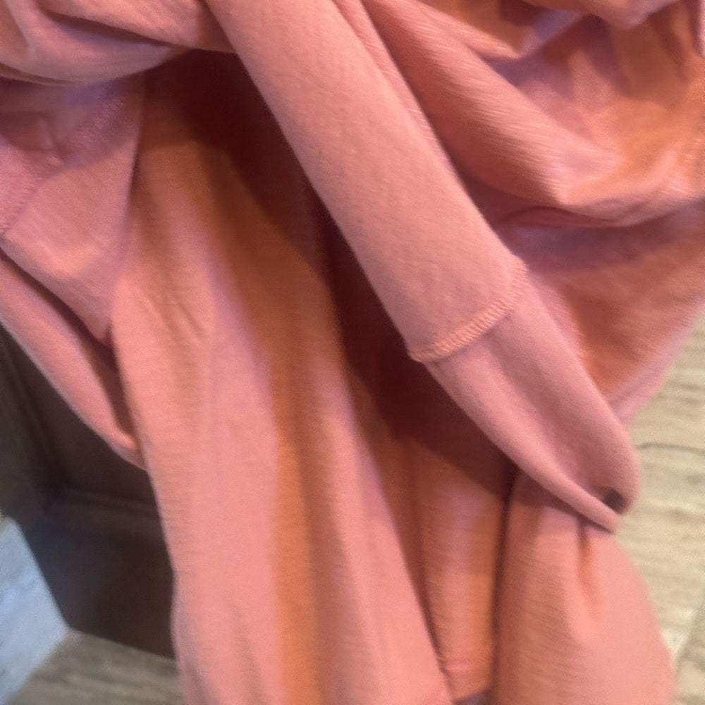 NWT SIZE XL Sundry Pink Ruched Tie Front Mini Dress
