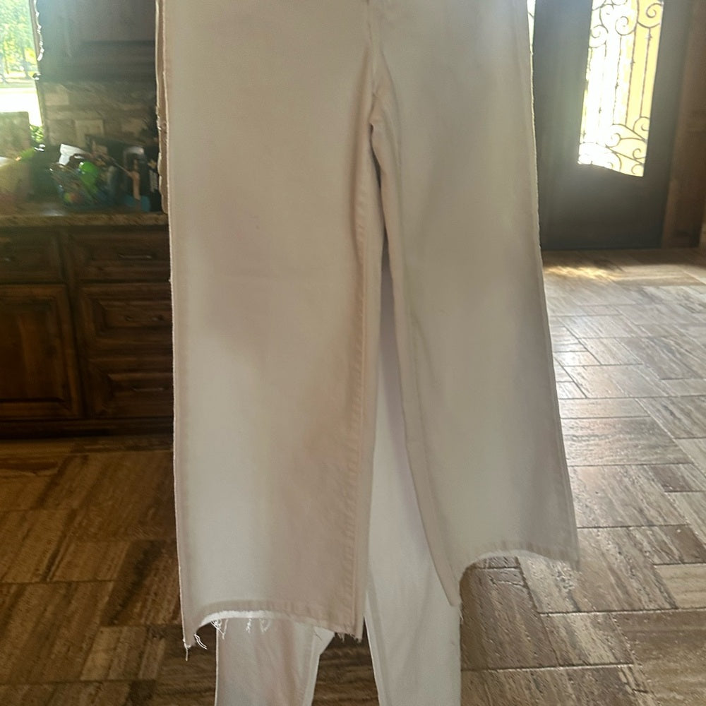 NWT SIZE 27 Good American White Flare Jeans High-Rise