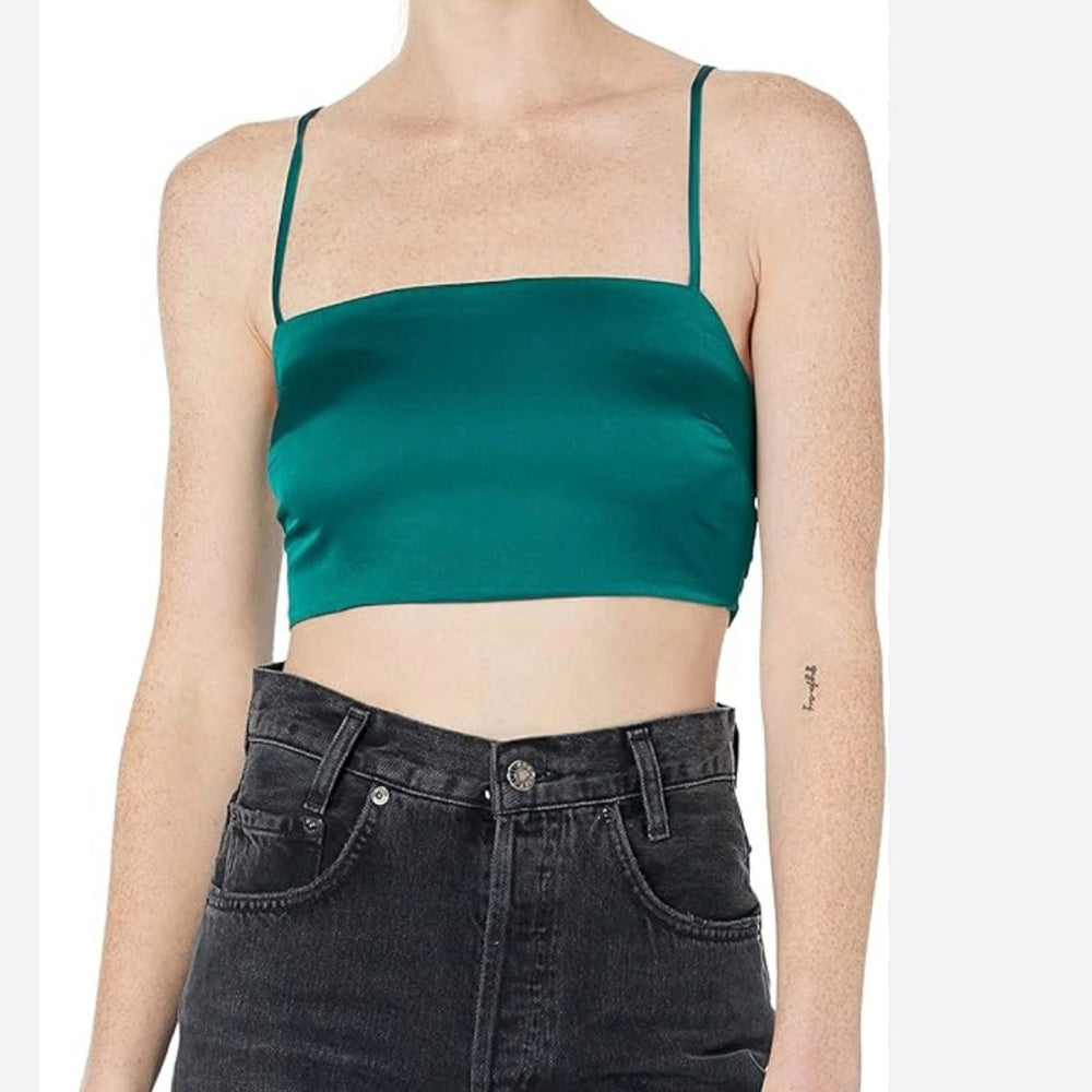NWOT SIZE S Show Me Your MuMu Emerald Green Crop Camisole