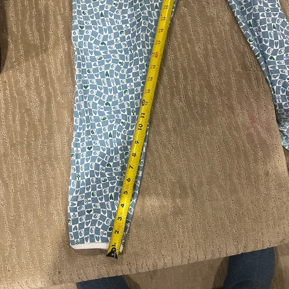 NWT SIZE XL EleVen by Venus Williams Blue Floral Leggings with Athletic Stretch