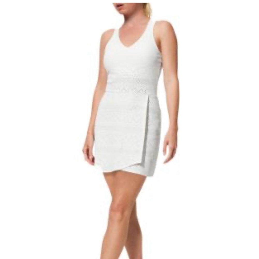 NWT SIZE M EleVen by Venus Williams White Asymmetrical Wrap Bodycon Dress