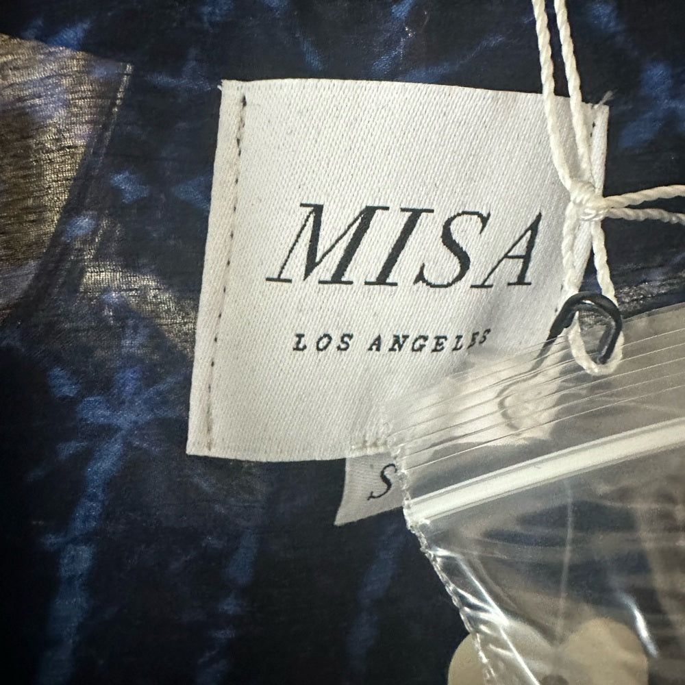 NWT SIZE S Misa Los Angeles Blue Maxi Skirt A-Line Cocktail
