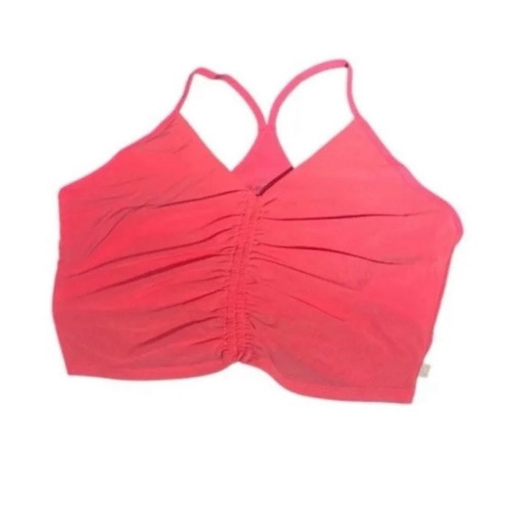 NWT SIZE M EleVen by Venus Williams Pink Ruched Sleeveless Crop Top